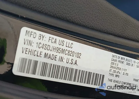 2021 Dodge Durango Srt Hellcat Awd from USA, damaged, VIN 1C4SDJH95MC820102